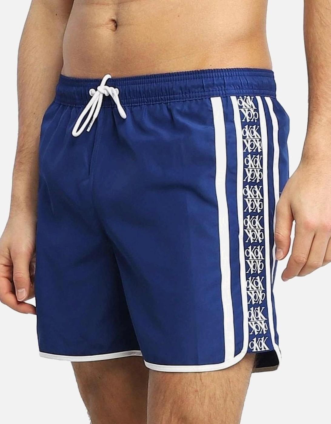 Calvin Klein Men's CK One Medium Runner Swim Shorts, Bold Blue - Size: 35/34/32
