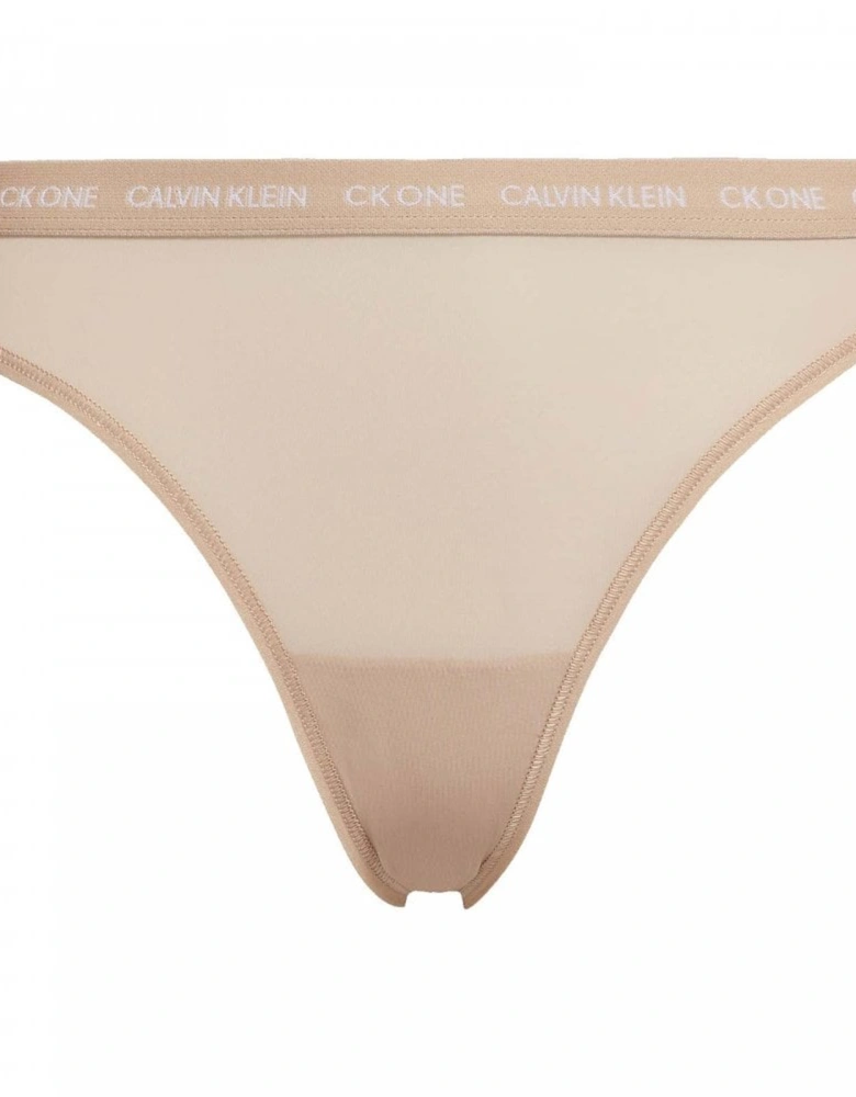 CK One Micro Singles Thong, Honey Almond