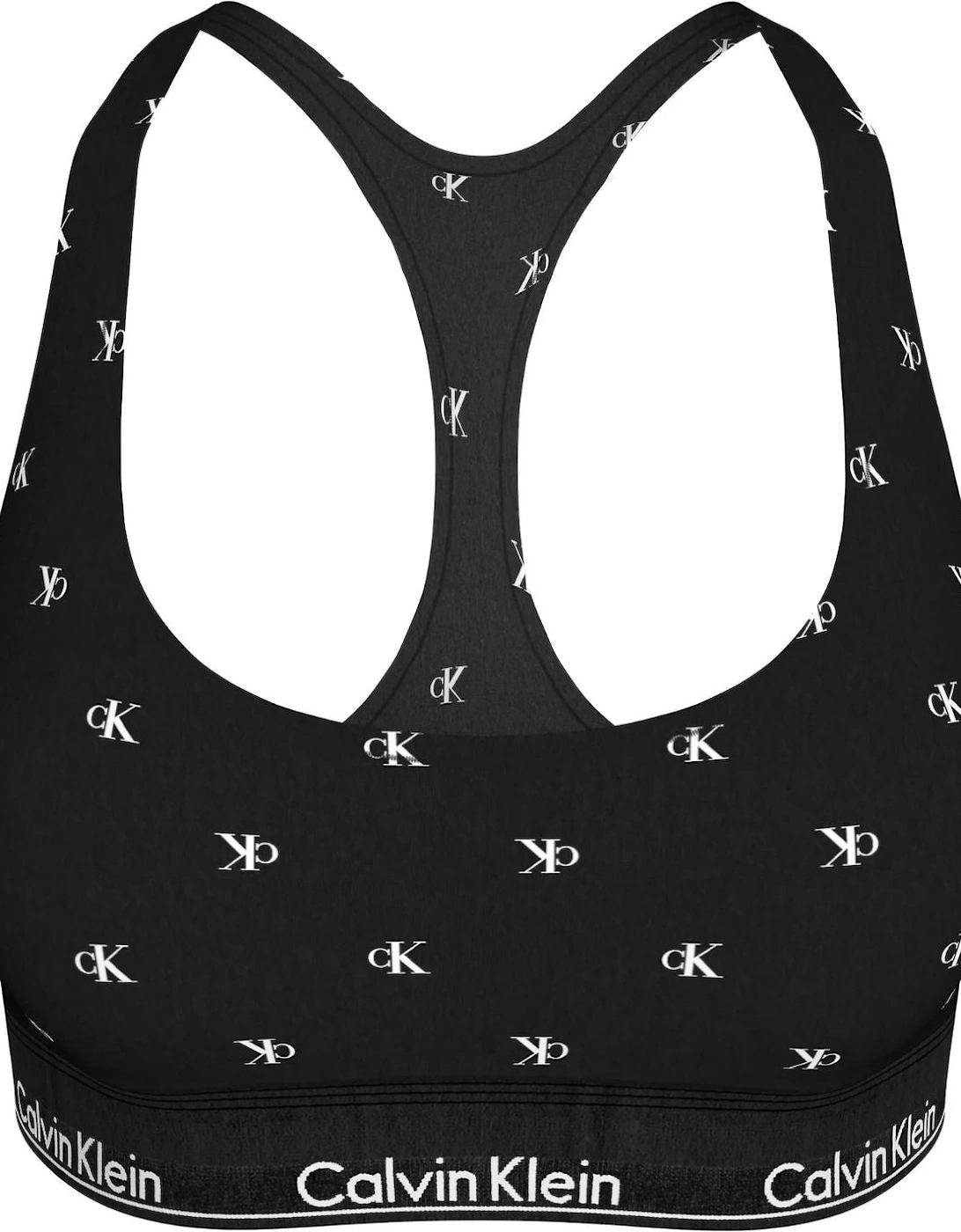 Calvin Klein Women's Women Diamond Logo Print Unlined Bralette, Black - Size: 18/16