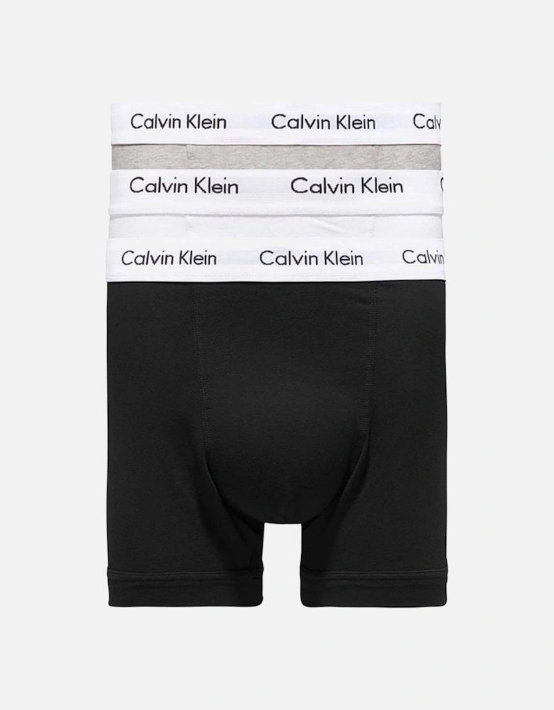 3 Pack Boxer Briefs, Black/White/Grey