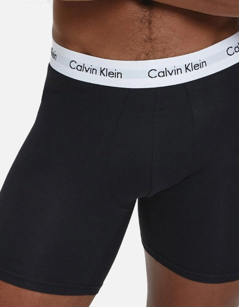 3 Pack Boxer Briefs, Black/White/Grey