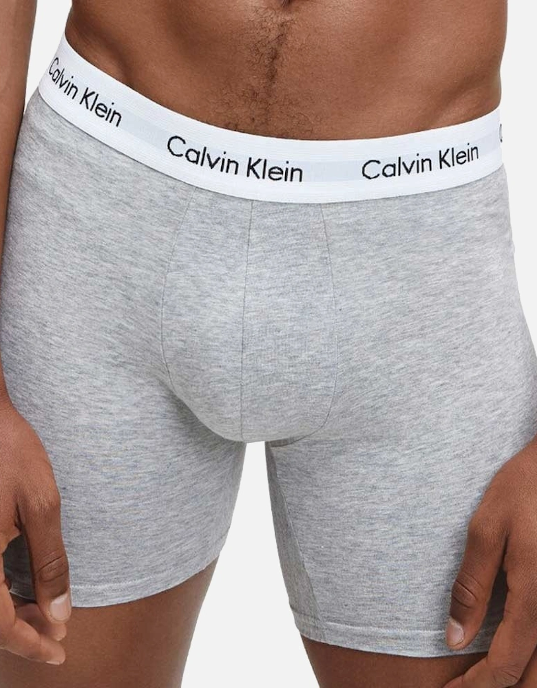 3 Pack Boxer Briefs, Black/White/Grey