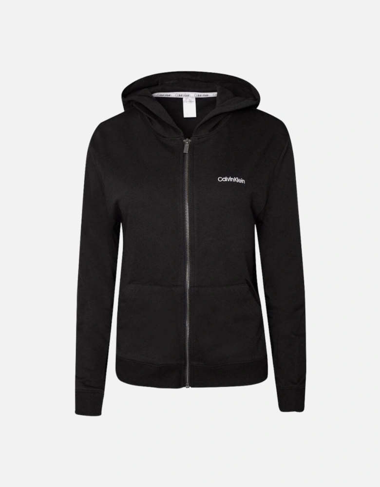 Women Modern Cotton Zip-Thru Track Jacket, Black