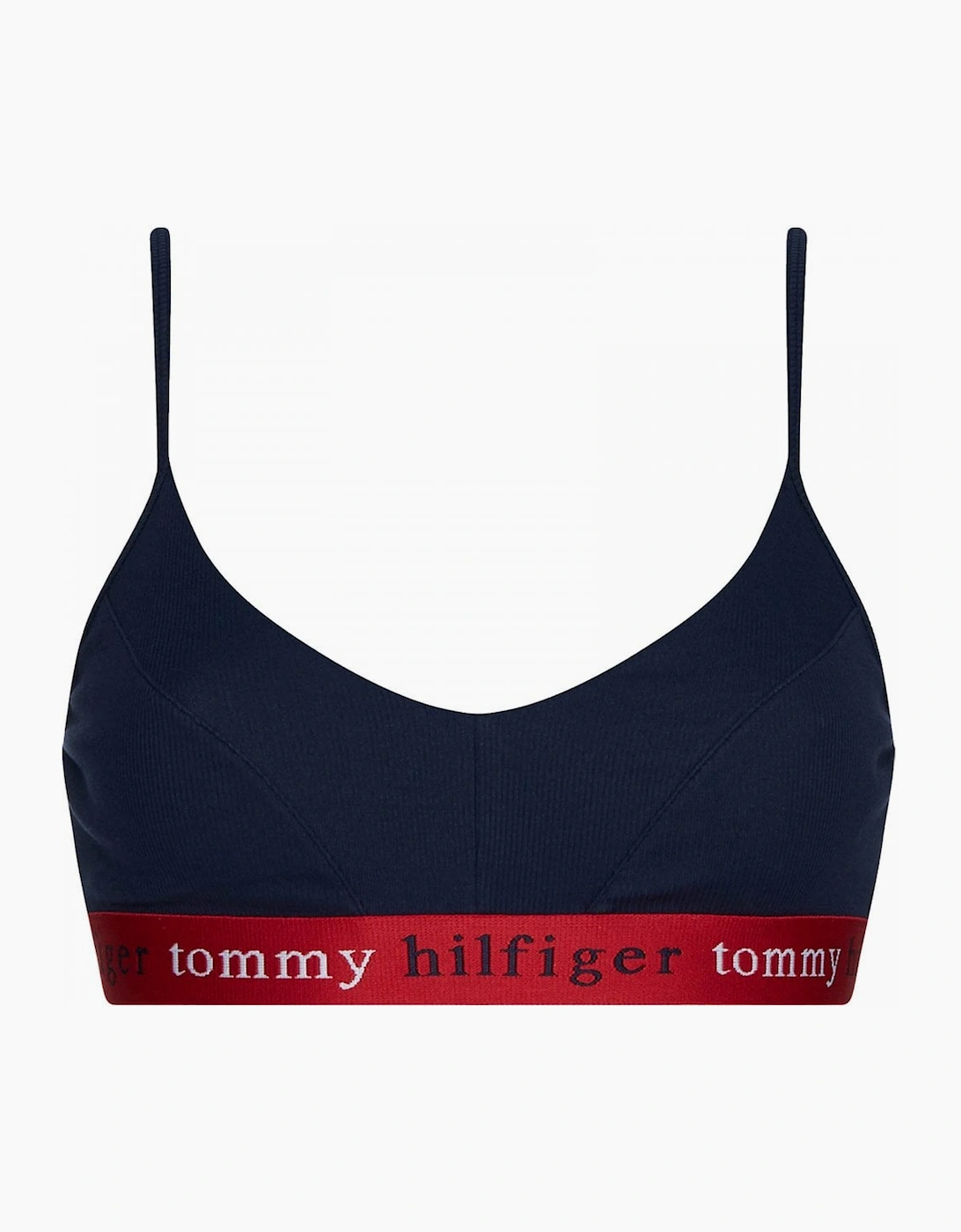 Tommy Hilfiger Women's Organic Cotton String Bralette, Navy Blazer - Black - Size: 12/12