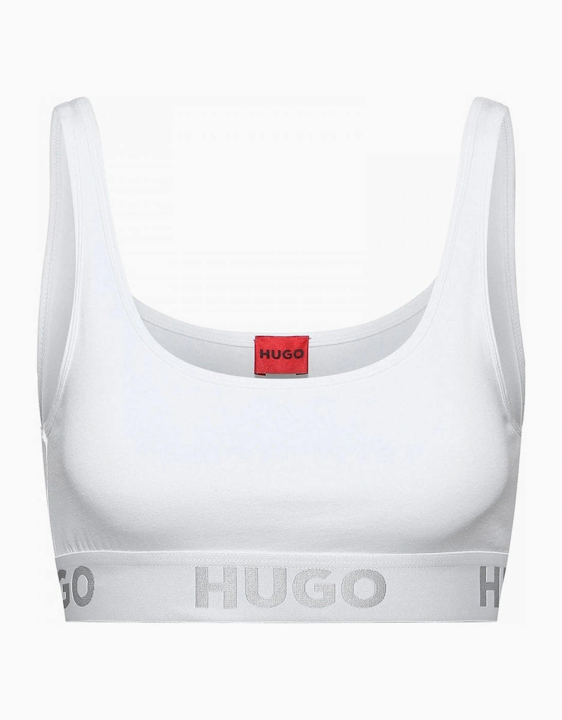 Hugo Boss Women's Sporty Logo Bralette, White - Size: 10/8