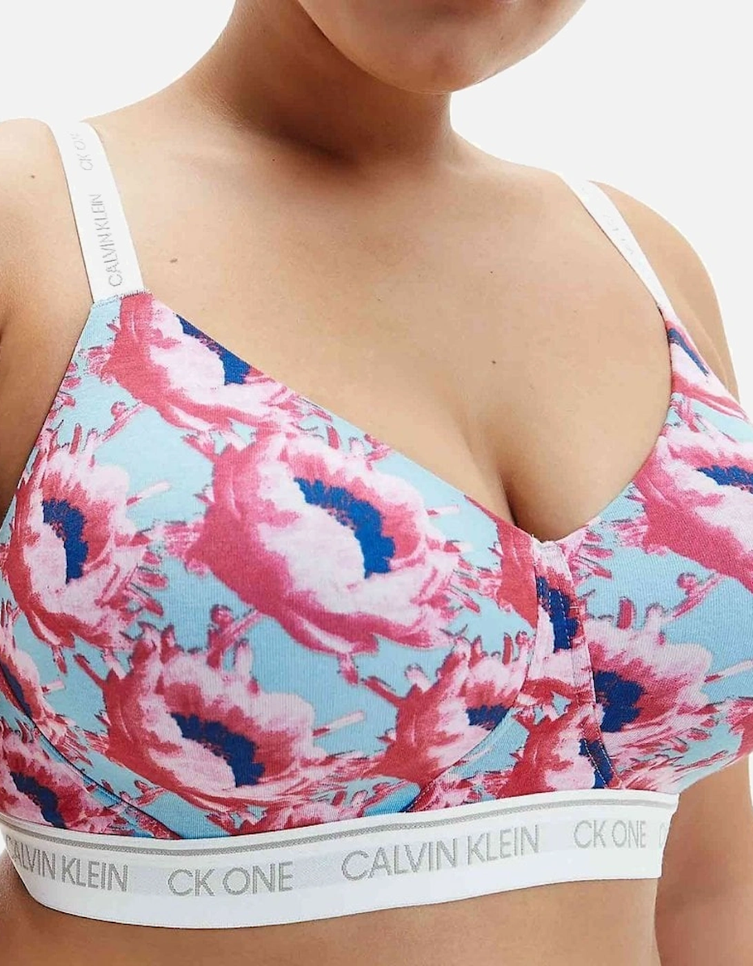 CK One Plus Size Lift Bralette, Prosper Floral Print/Pink Smoothie