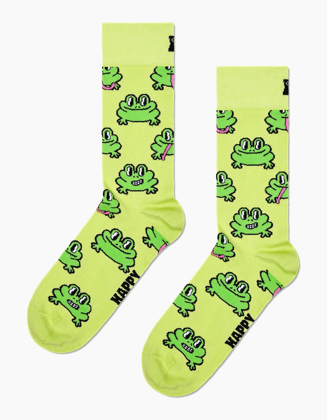 Happy Socks Women's Frog Socks, Green - Yellow