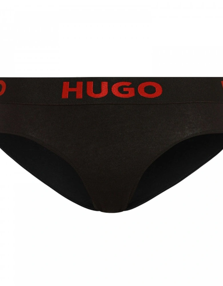 Sporty Logo Brief, Black