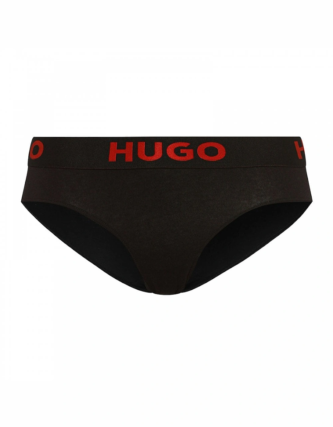 Hugo Boss Women's Sporty Logo Brief, Black - Size: 8