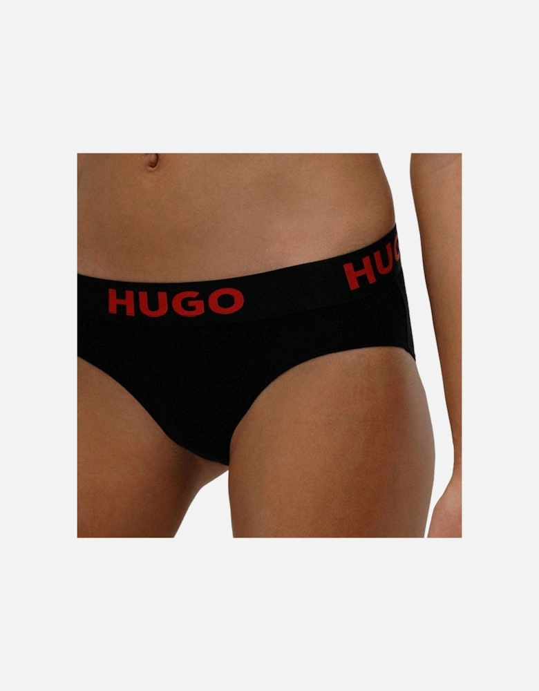 Sporty Logo Brief, Black