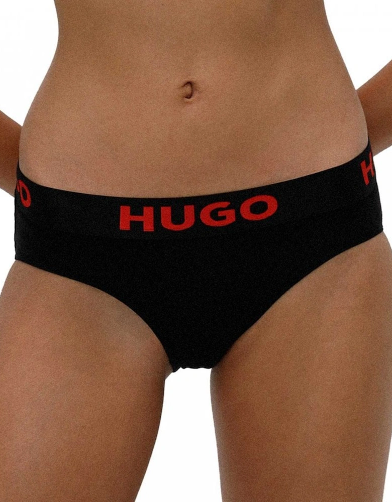 Sporty Logo Brief, Black