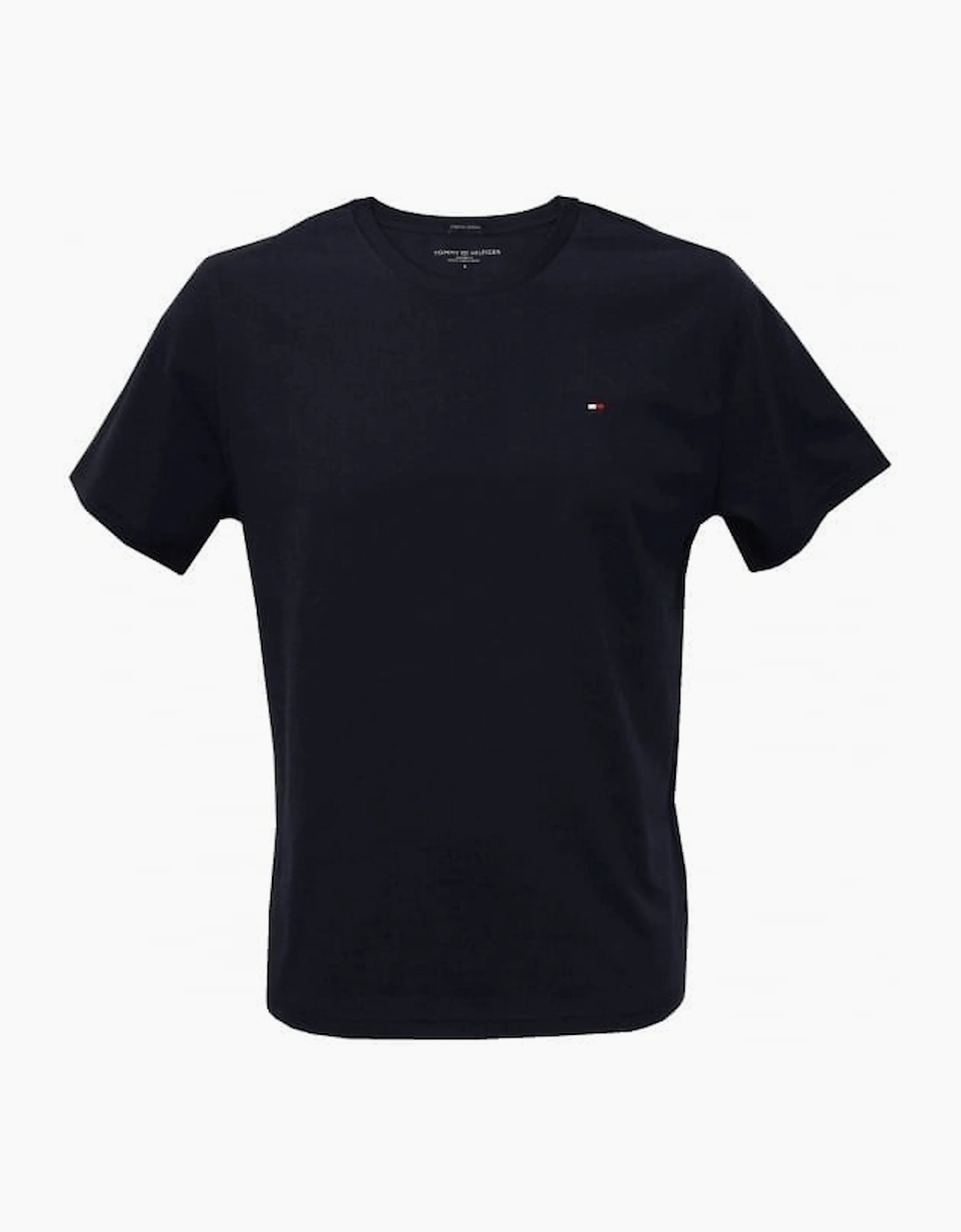 Tommy Hilfiger Men's Icon Logo Crew Neck T-Shirt, Navy - Black - Size, 37/36/32/42