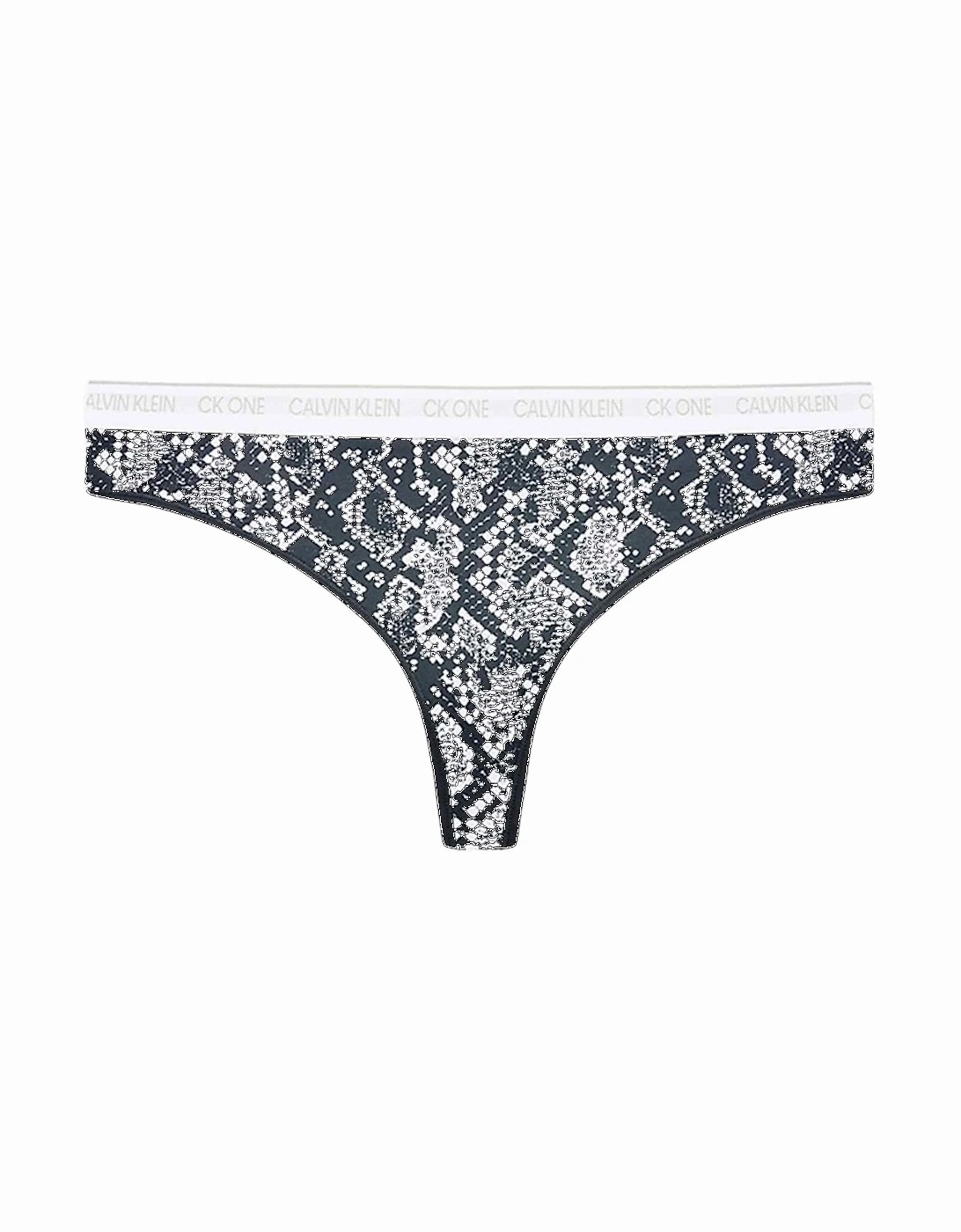 CK One Plus Size Thong, Rattlesnake Print/Black, 5 of 4