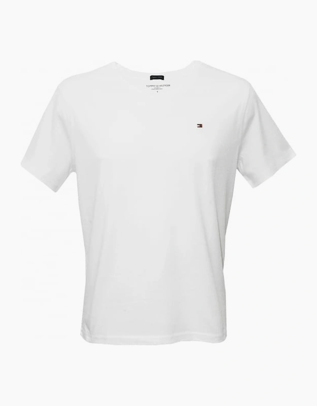 Tommy Hilfiger Men's White Icon Logo Crew Neck T-Shirt,  35/34/32/40 L