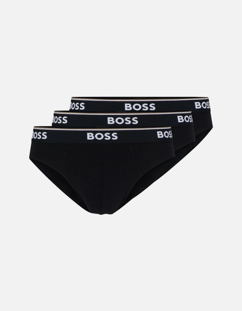 3-Pack Power Logo Briefs, Black