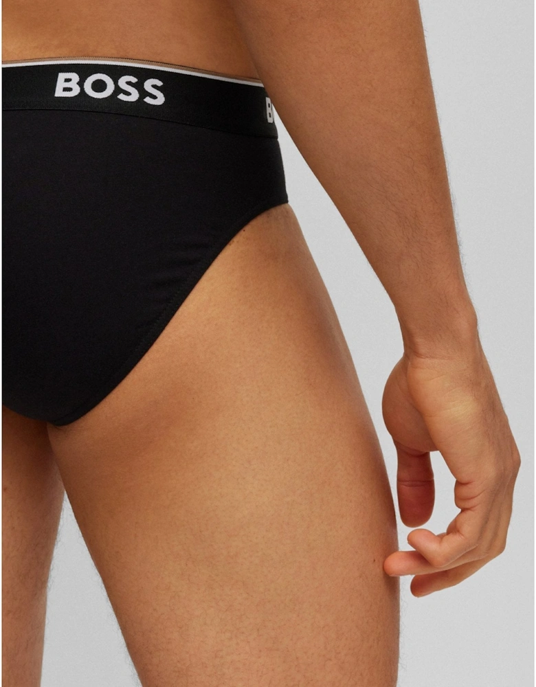 3-Pack Power Logo Briefs, Black