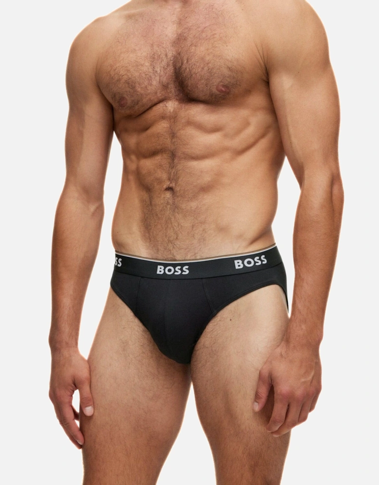 3-Pack Power Logo Briefs, Black