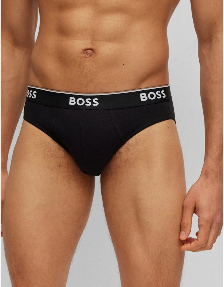 3-Pack Power Logo Briefs, Black