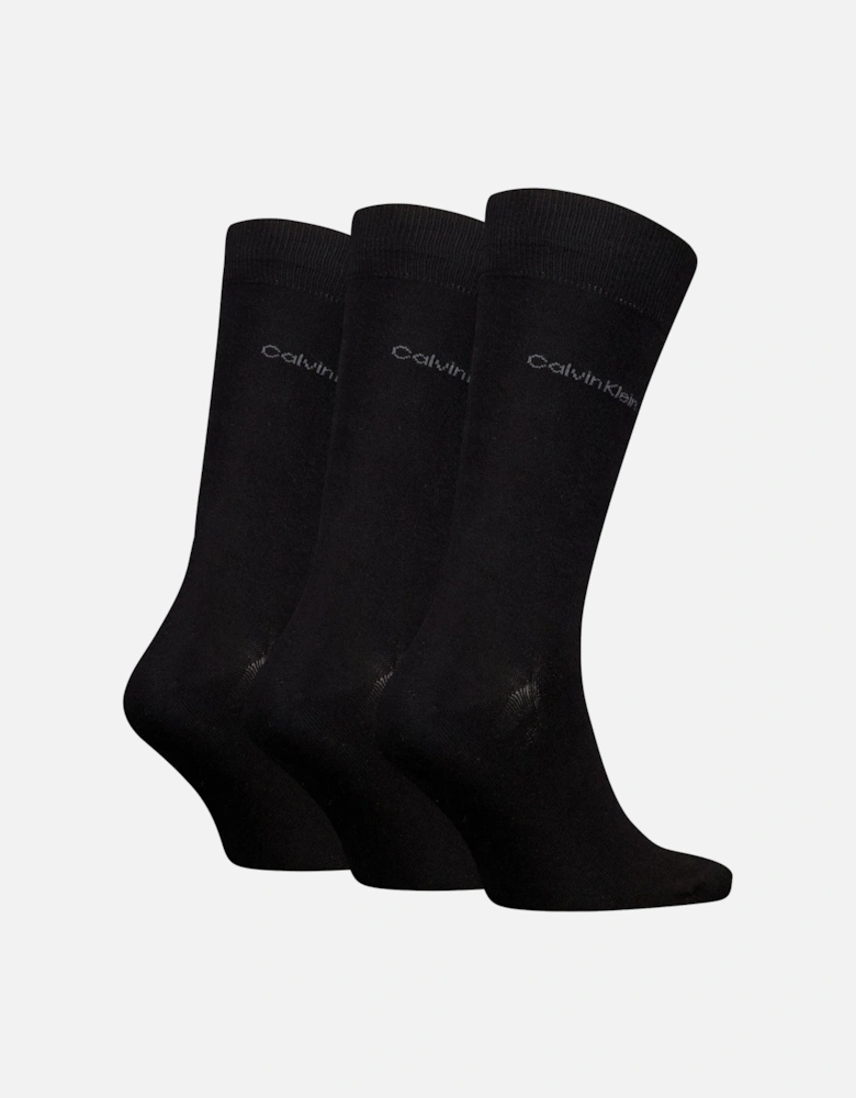 3-Pack Premium Combed Cotton Socks, Black