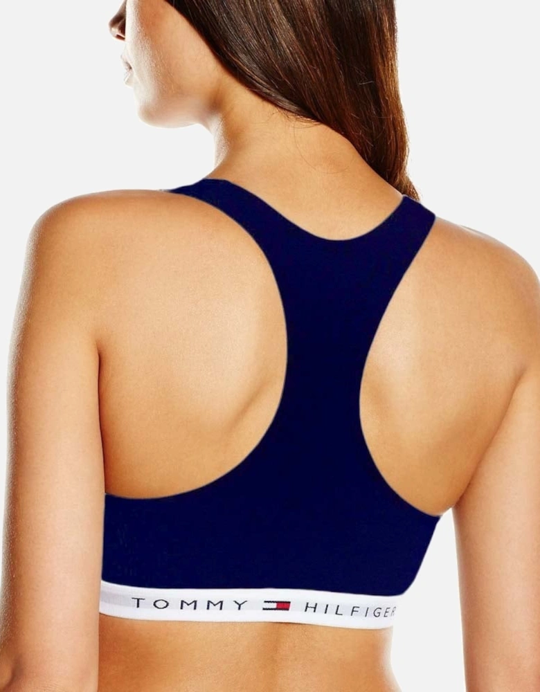 Iconic Cotton Bralette, Navy