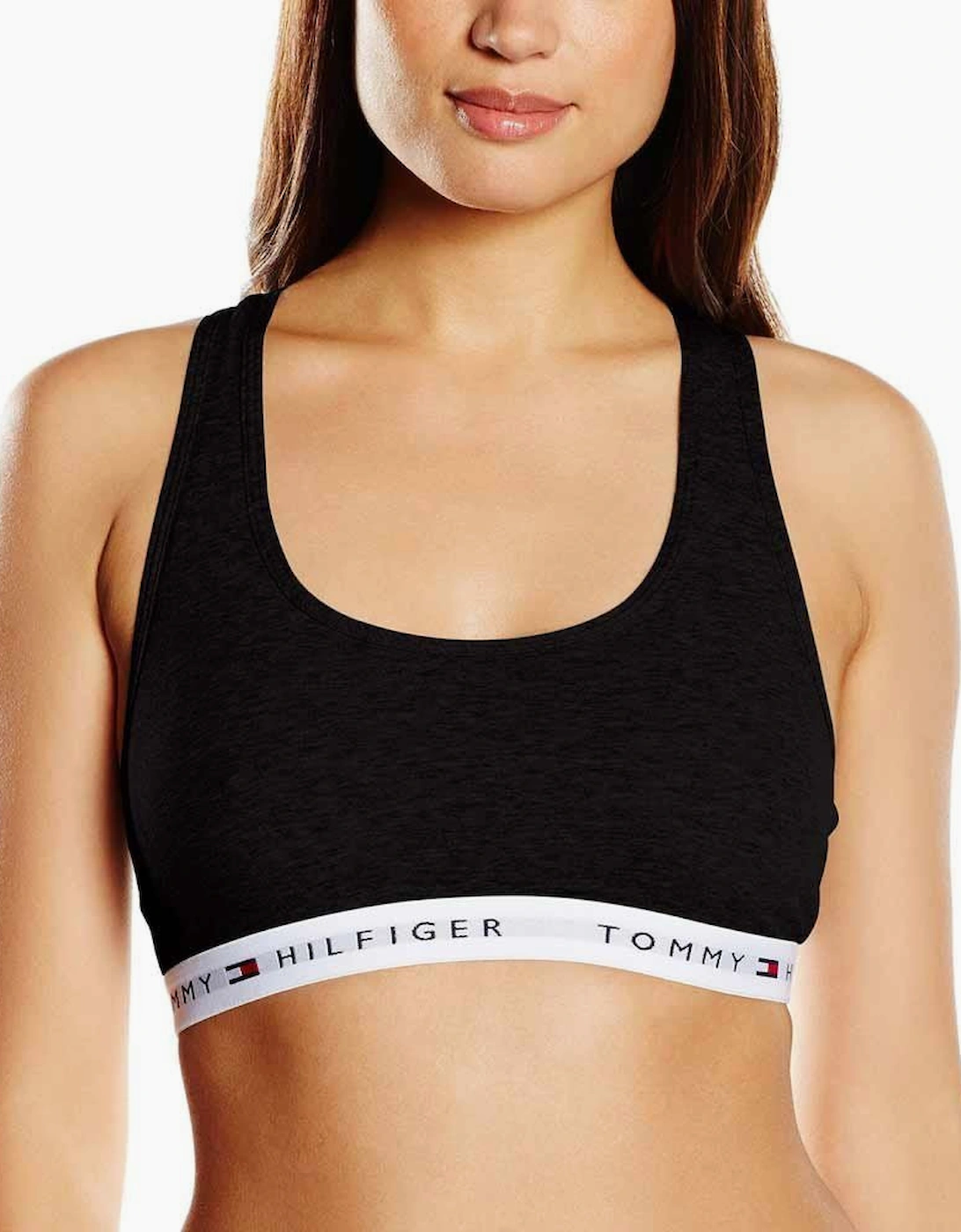 Tommy Hilfiger Women's Black Iconic Cotton Bralette, - : 10/8/None/10 S