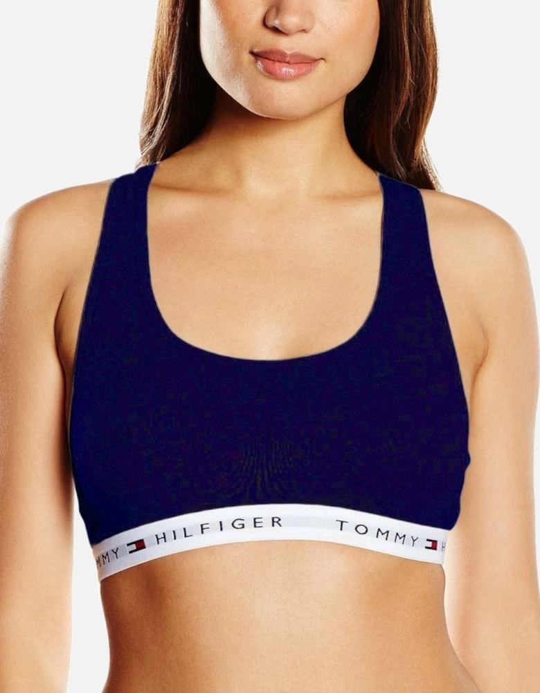 Iconic Cotton Bralette, Navy