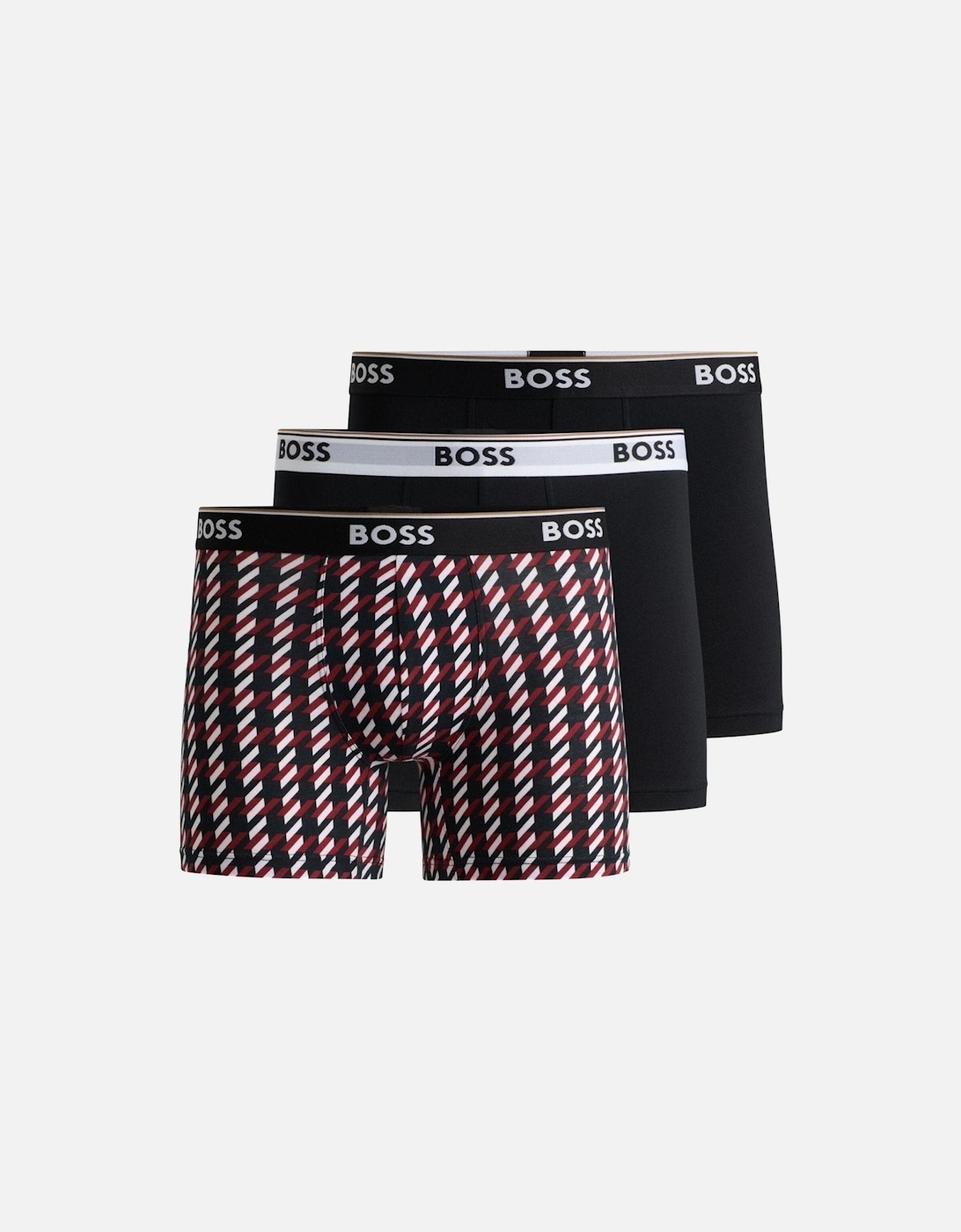 3-Pack Power Logo Geo Stripe Boxer Briefs, Black/burgundy, 8 of 7