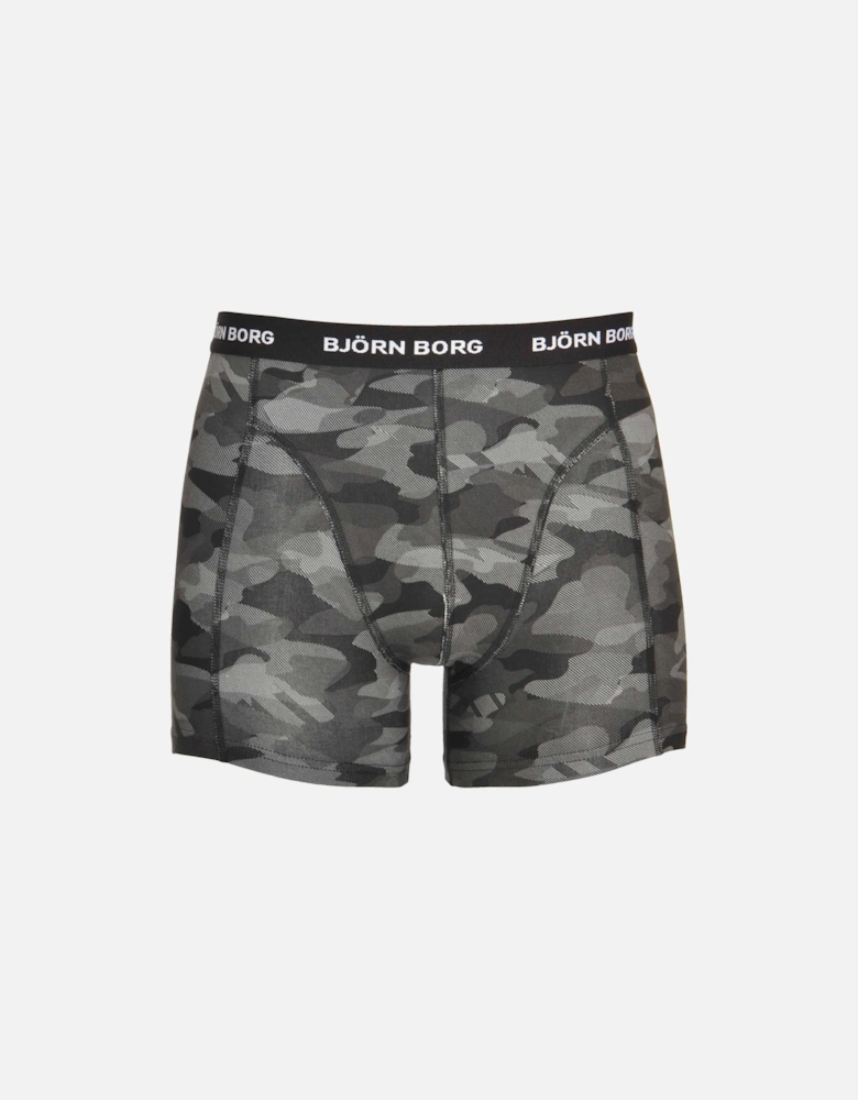 3 Pack Shadeline Shorts, Black / Camo Print / Grey