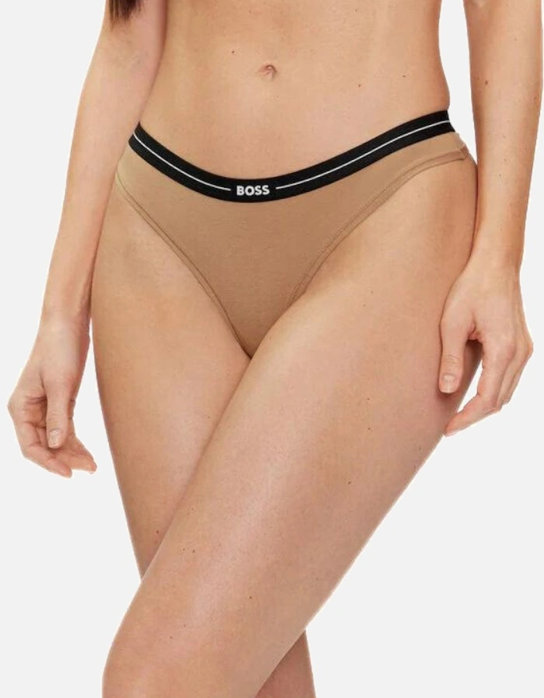 3-Pack Power Logo Thongs, Black/White/Beige