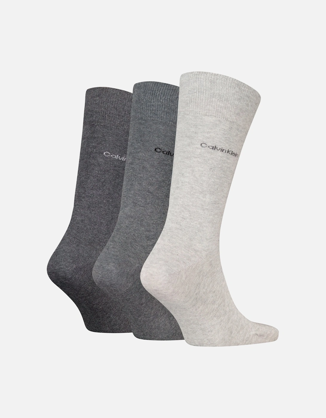 3-Pack Premium Combed Cotton Socks, Grey Combo