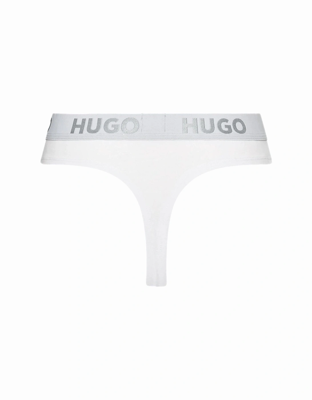 Sporty Logo Thong, White