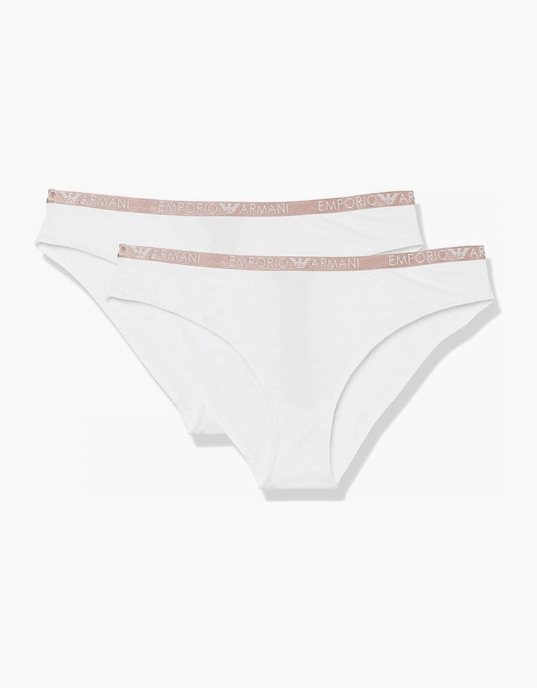 Emporio Armani Women's White 2-Pack Basic Cotton Brief, - : 10 S