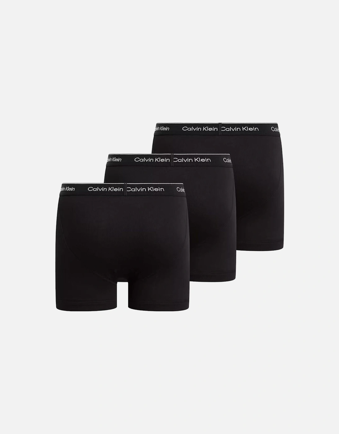 3-Pack Pure Cotton Keyhole Boxer Briefs, Black