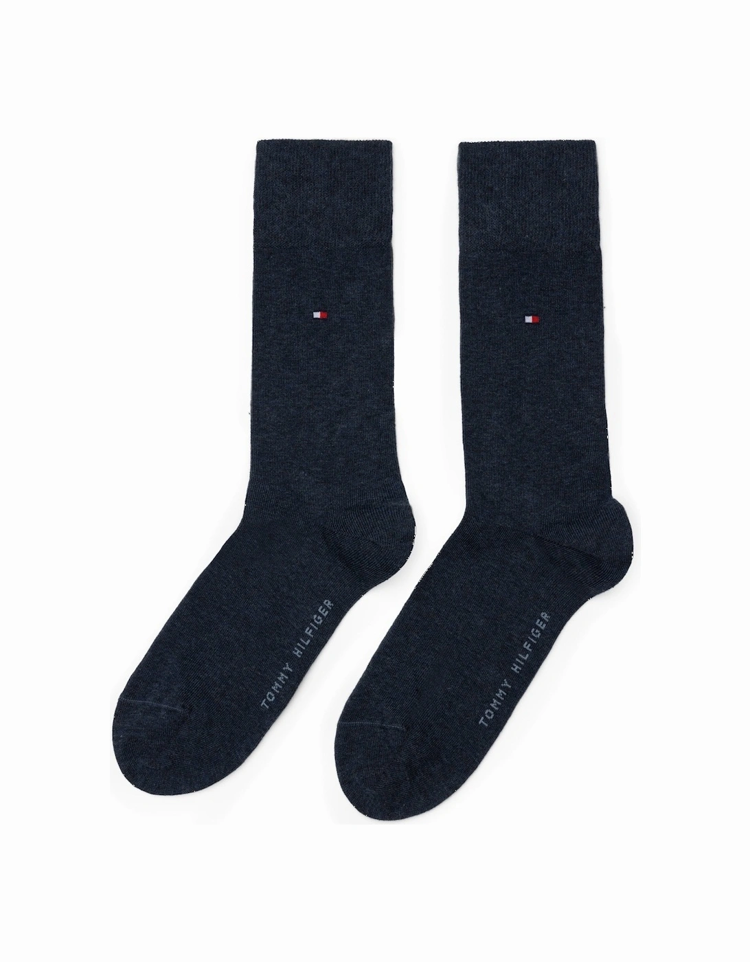 2-Pack Classic Embroidered Logo Socks, Jeans Blue