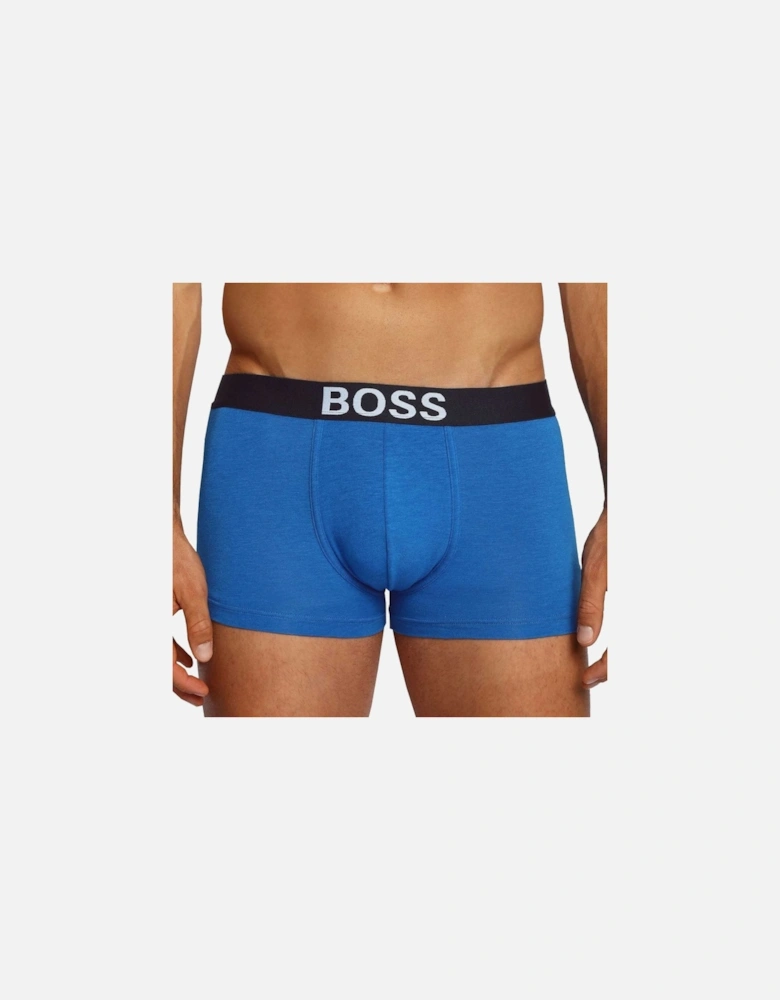 Identity Logo Cotton Modal Stretch Trunk, Blue