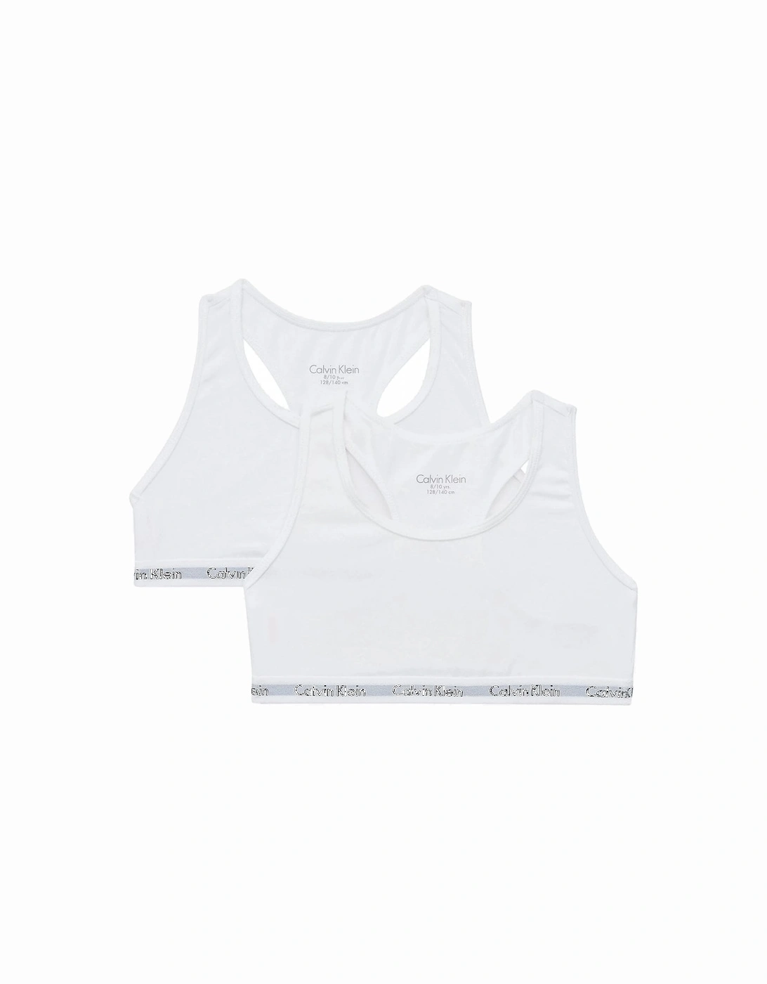 Girls 2 Pack Modern Cotton Bralette, PVH White, 3 of 2