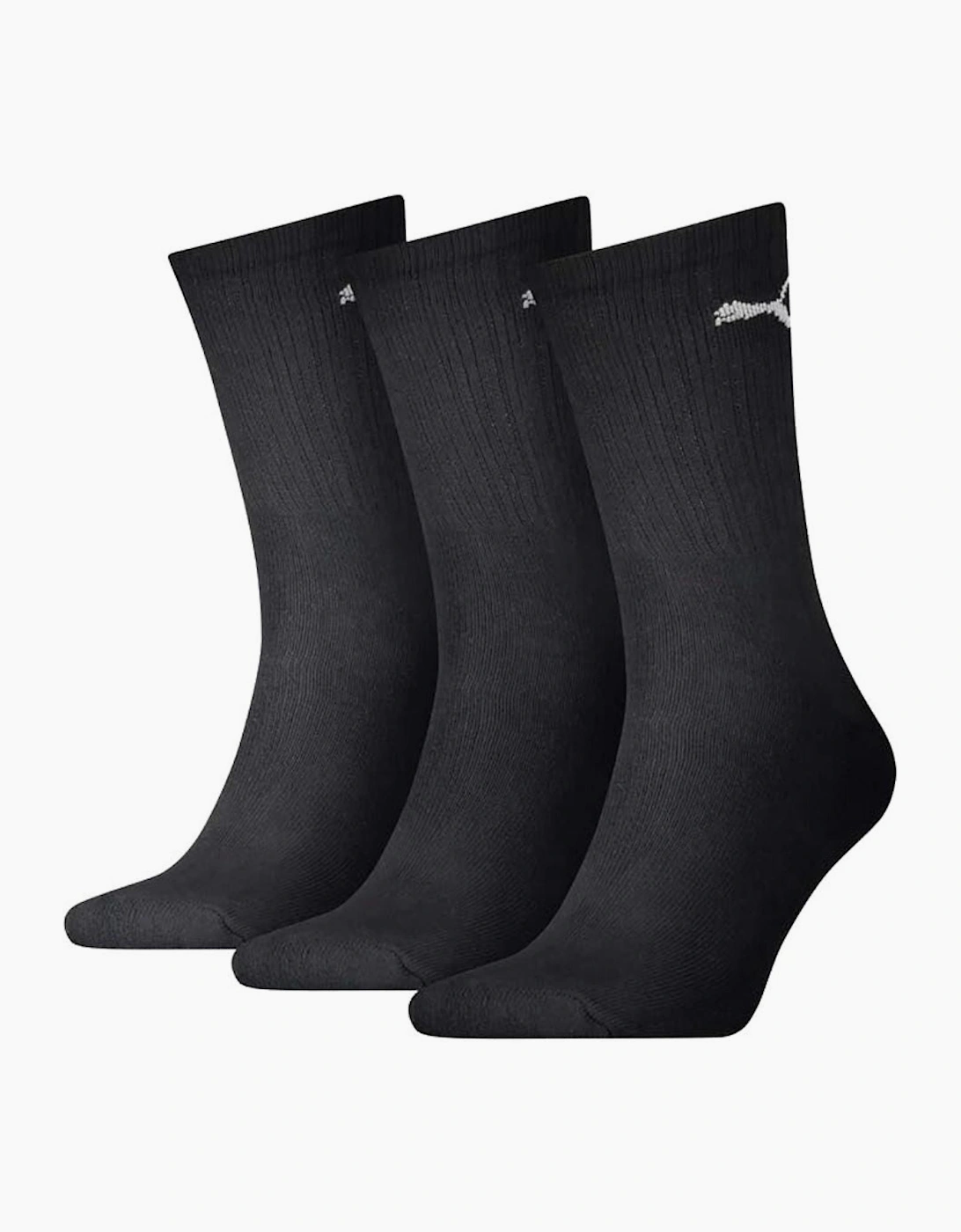 Puma Men's Black/Black 3-Pack Sports Socks, - : 7.5/8/5/5.5/6/6.5/7 Eur Size 39-42