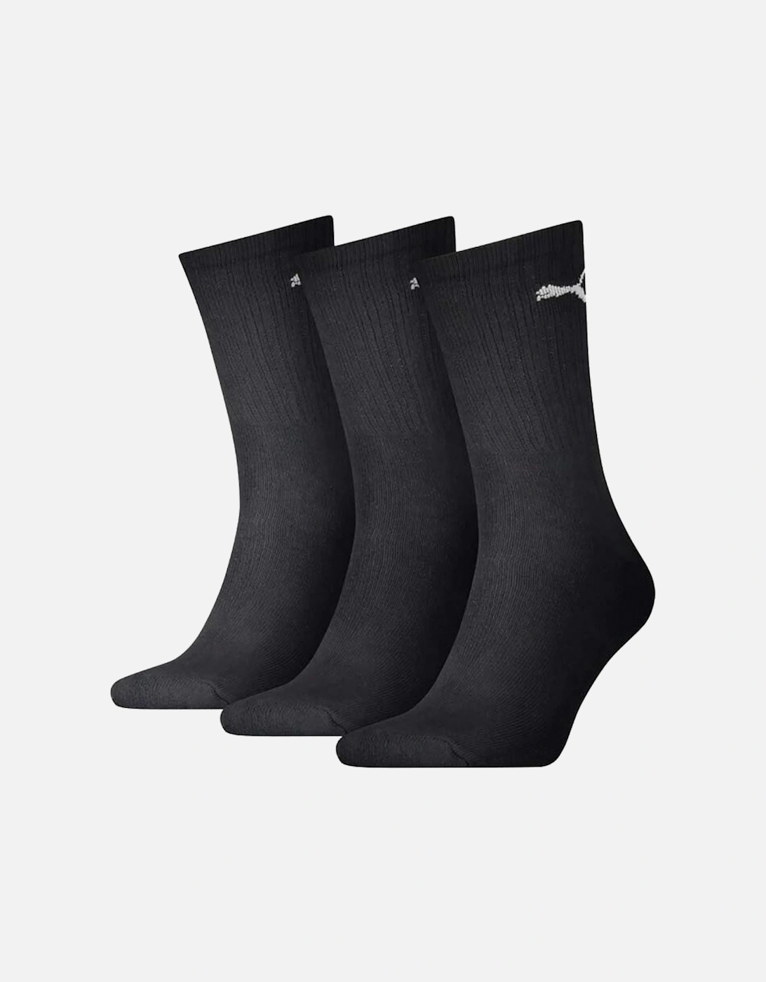 3-Pack Sports Socks, Black, 2 of 1