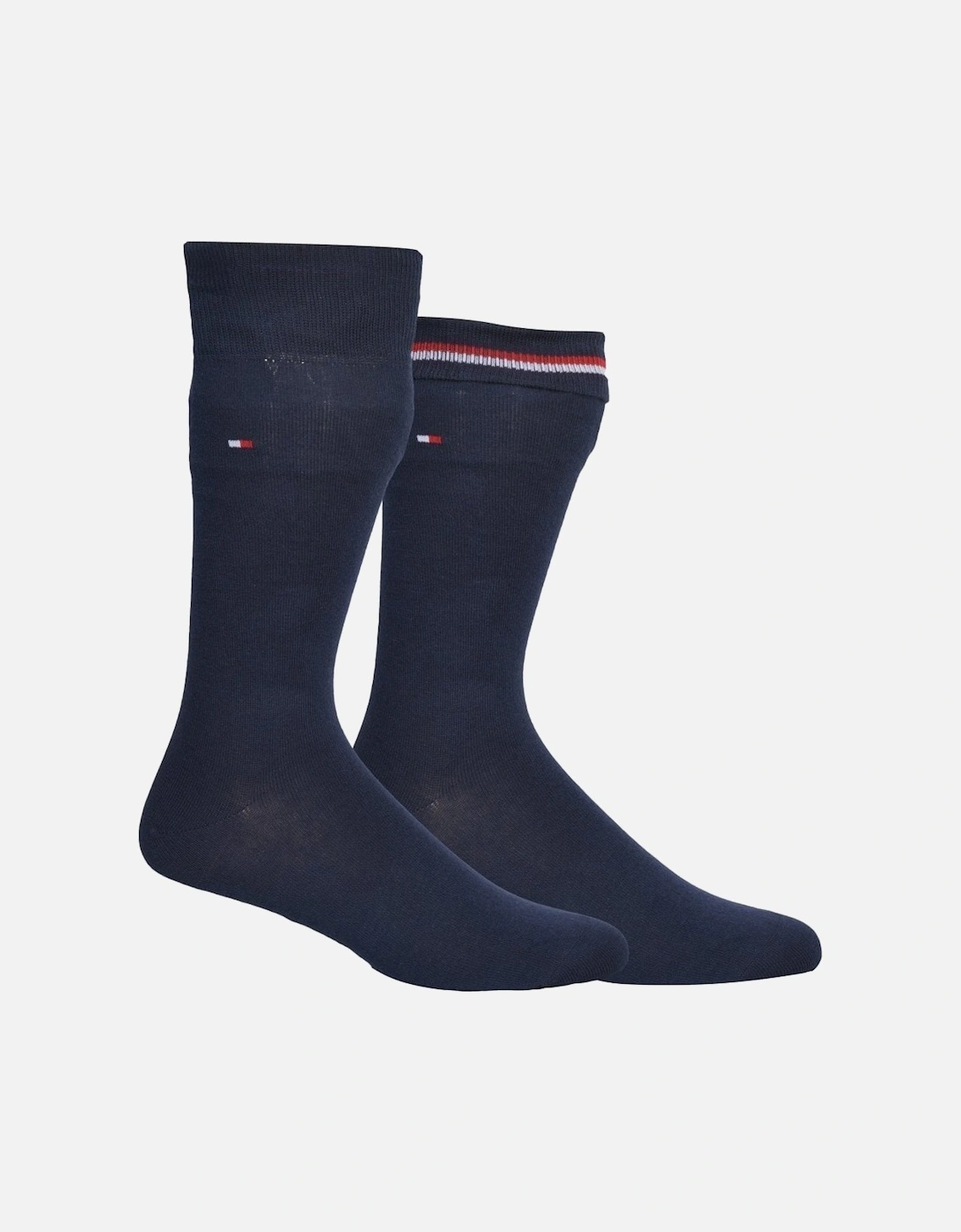 2-Pack Classic Embroidered Logo Socks, Red/Navy