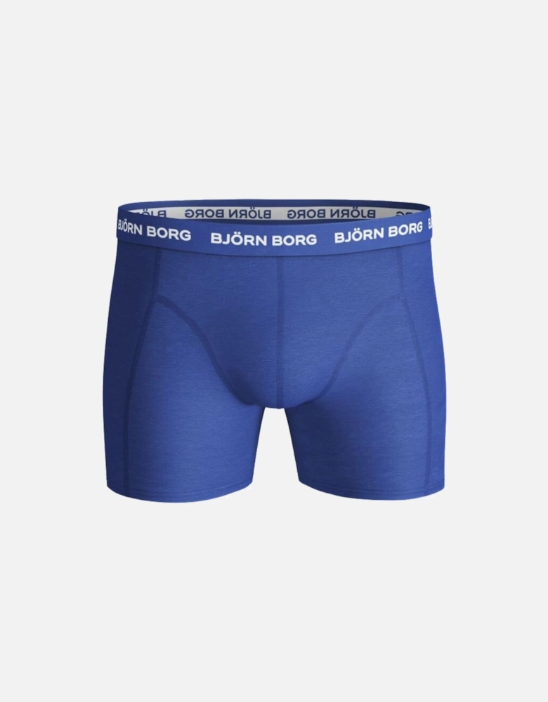 3-Pack Classic Logo Boxer Trunks, Blue Mix