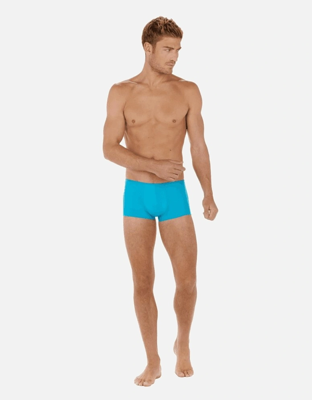 Plumes Boxer Trunk, Turquoise