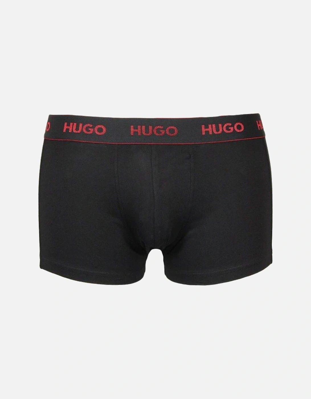 3-Pack Classic Logo Boxer Trunks, Red/Khaki/Black