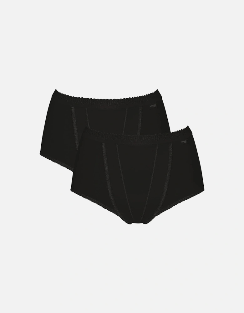 Control 2-Pack Maxi Briefs, Black