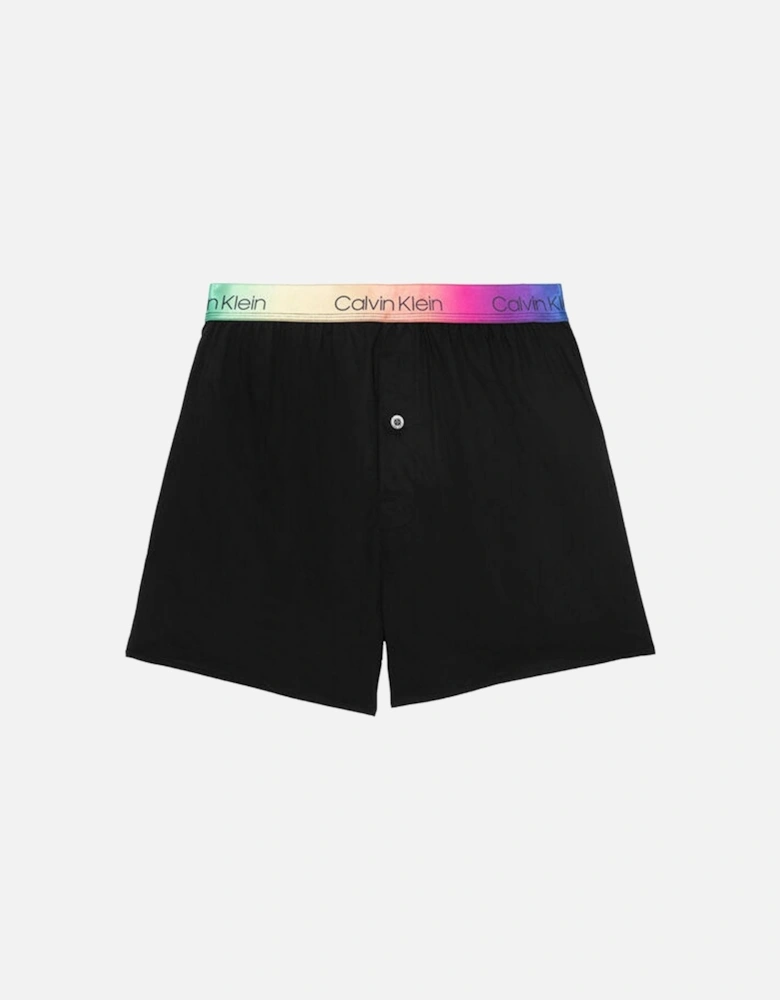 The Pride Edit Slim Fit Boxer, Black With Pride Colours Waistband