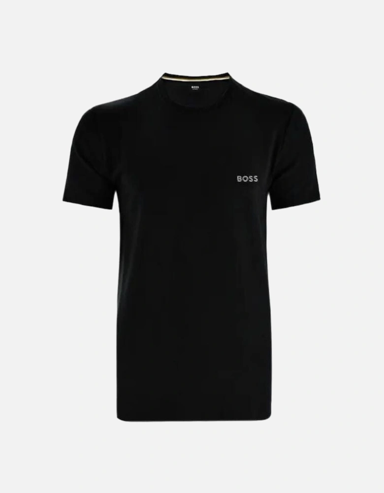 Lightweight Mini Waffle T-Shirt, Black