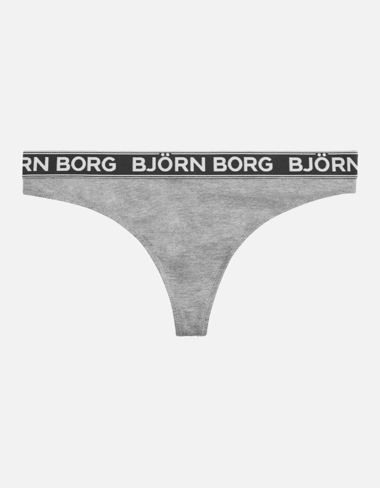 Iconic Cotton Thong, Grey