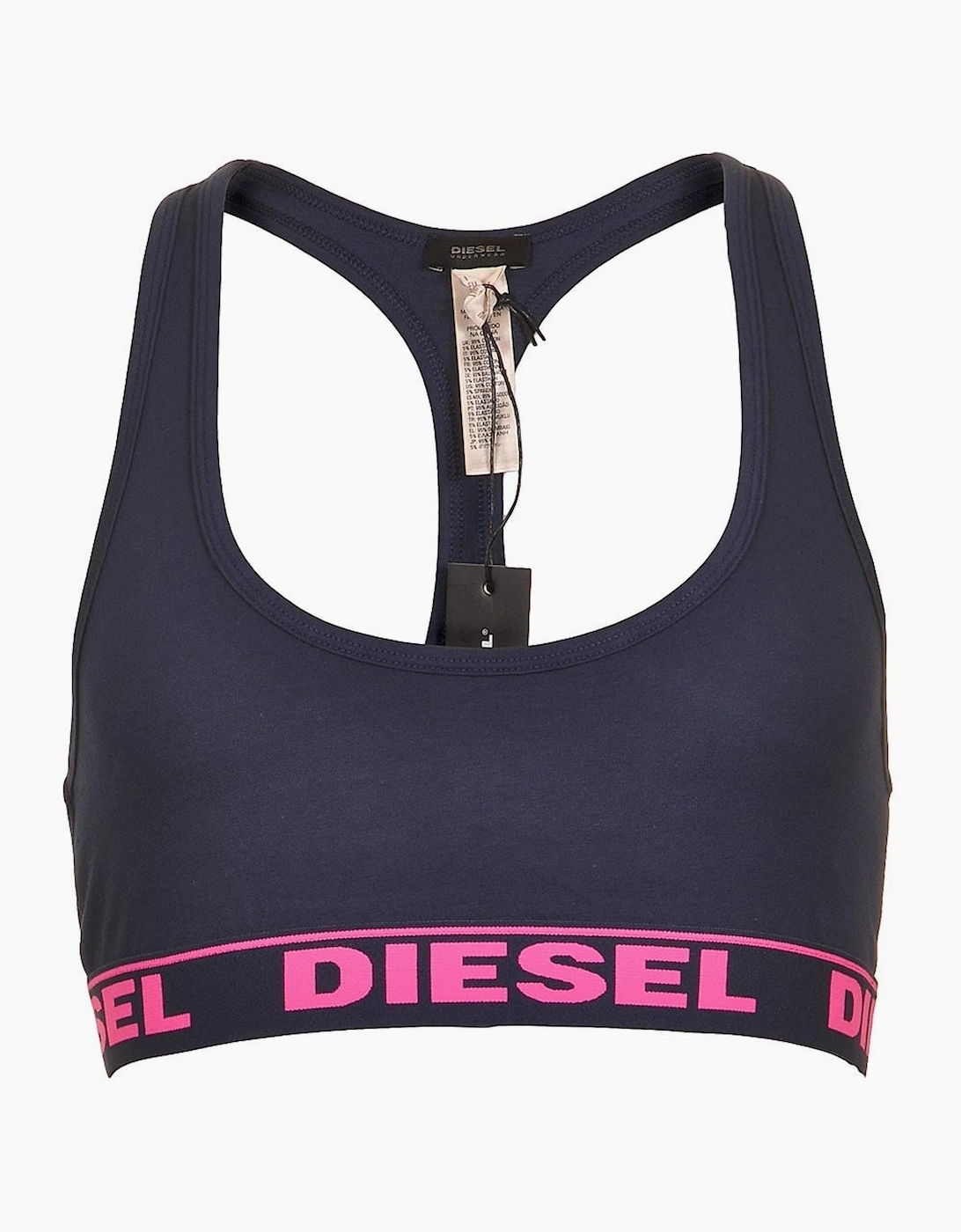 Diesel Women's Black Miley Cotton Bralette, Navy  10/8 S