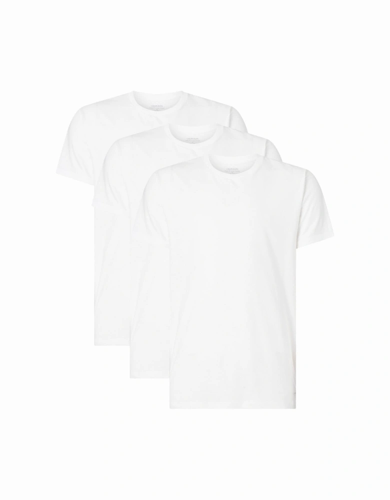 3-Pack Pure Cotton Crew Neck T-Shirts, White