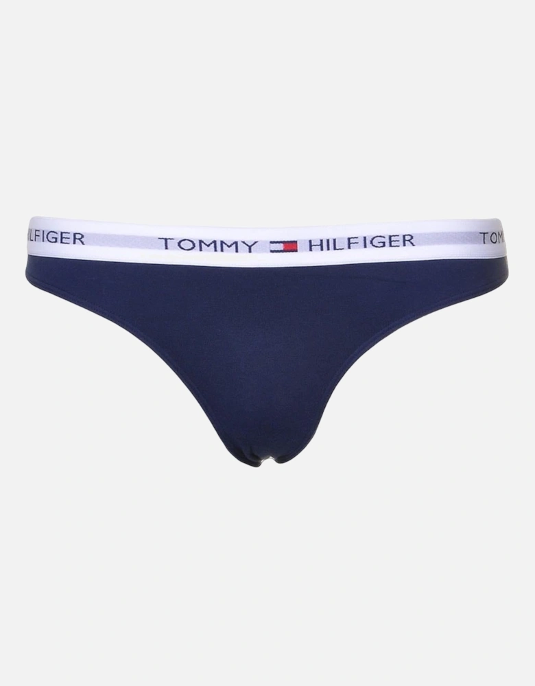 Iconic Cotton Thong, Navy