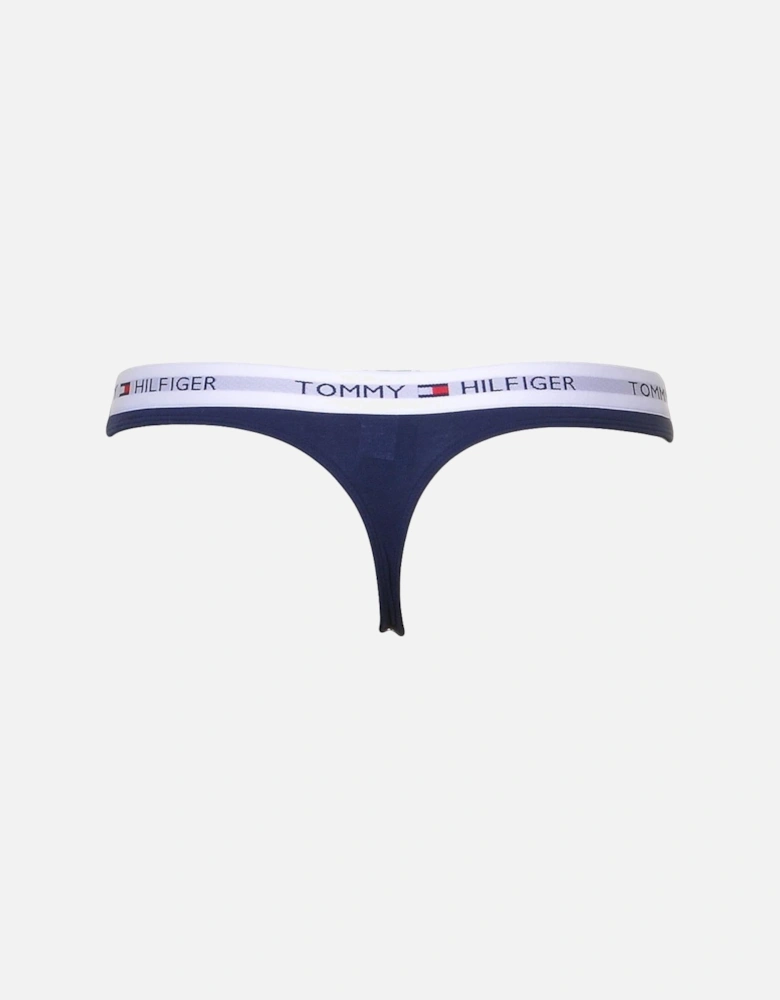 Iconic Cotton Thong, Navy